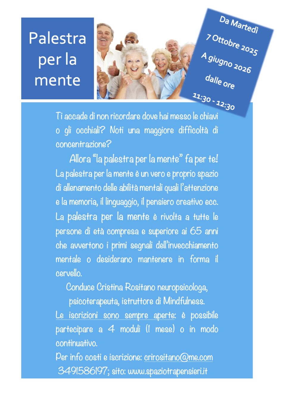 locandina Palestra per la mente25